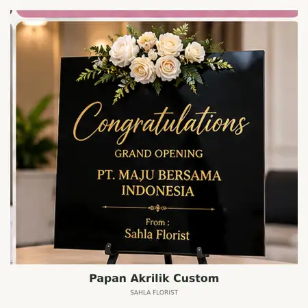 Papan Bunga Akrilik Cicaheum
